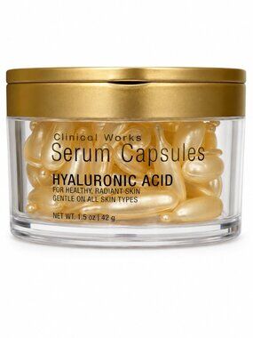 Clinical Works Hyaluronic Acid Serum Capsules – 75 Count Facial Serum for All Sk
